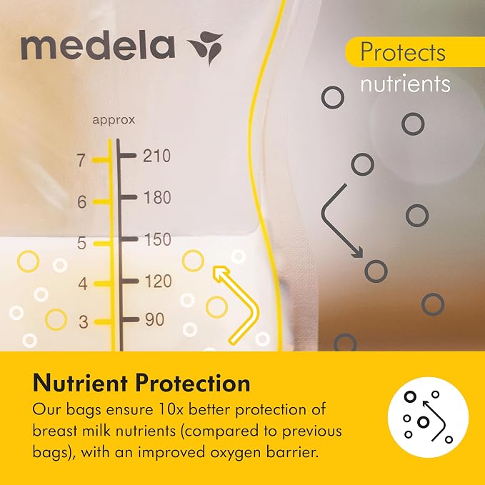 Medela Easy Pour Breastmilk Storage Bags 100 Count 7oz/210ml Disposable - Image 8