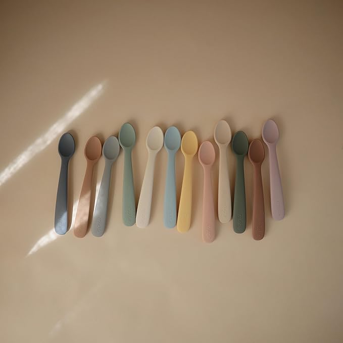 mushie Silicone Baby Feeding Spoons | 2 Pack - Image 6