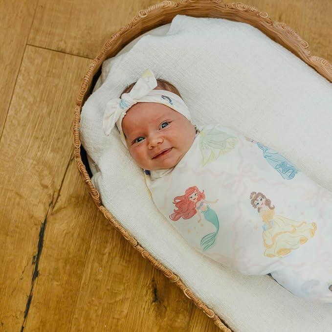 Copper Pearl Large Premium Knit Baby Swaddle Receiving Blanket Disney Princess - Image 3