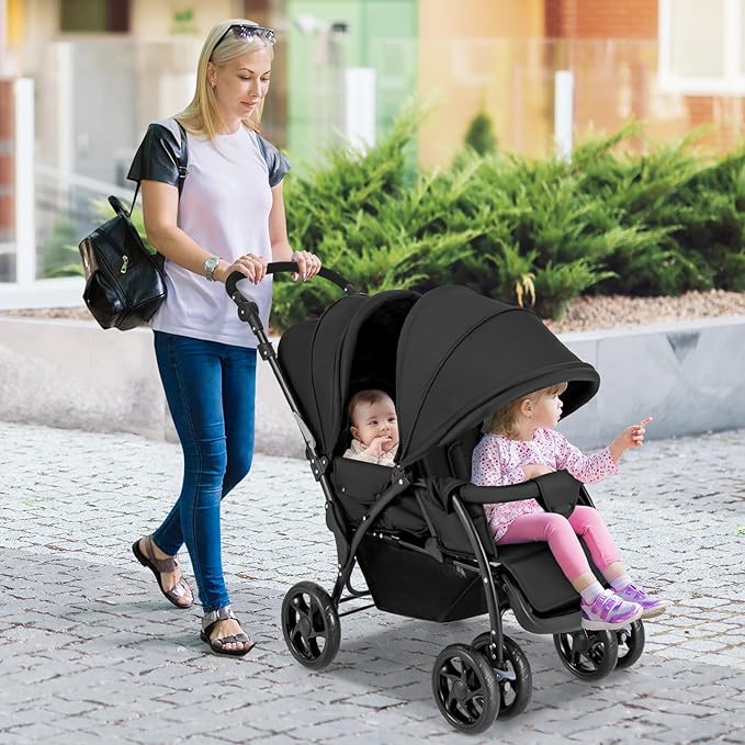 HONEY JOY Double Stroller, Foldable Lightweight Infant Twin - Image 2
