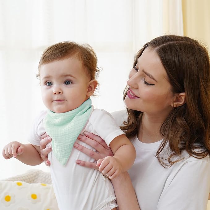 Muslin Baby Bibs Baby Drool Bandana Bibs - Image 2