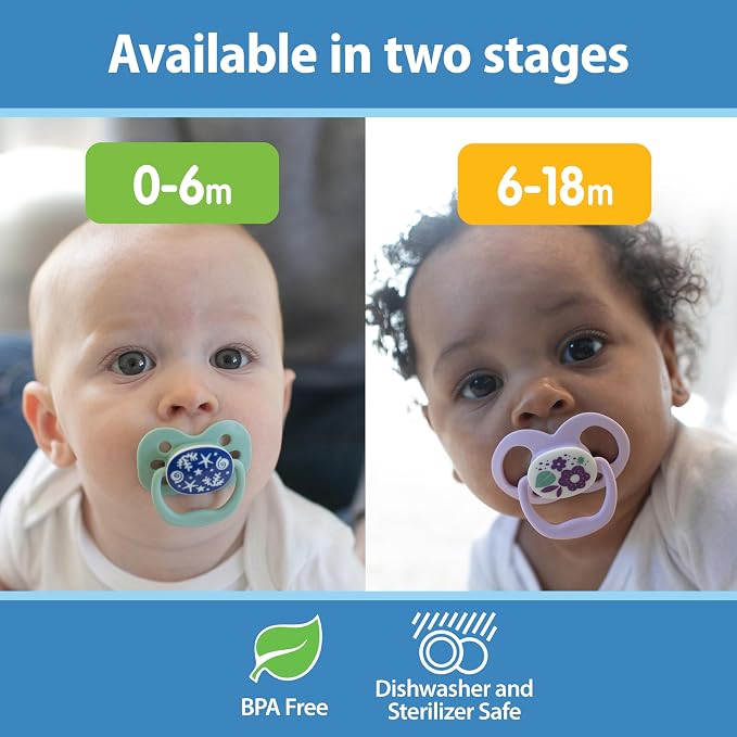 Dr. Brown's Advantage Glow-in-the-Dark Baby Pacifier, Fully Symmetrical Soother - Image 8