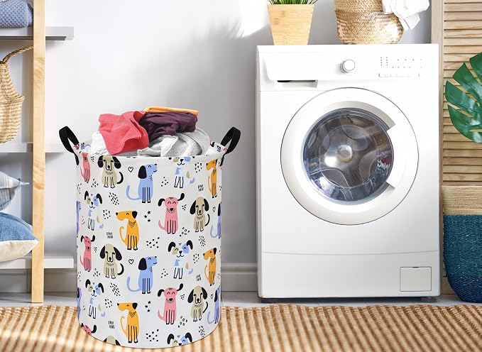 Round Laundry Hamper Storage Basket Laundry Organizer Hamper Storage Bins - Image 4