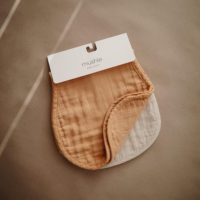 mushie Muslin Baby Burp Cloths | 100% Organic Cotton - Image 2