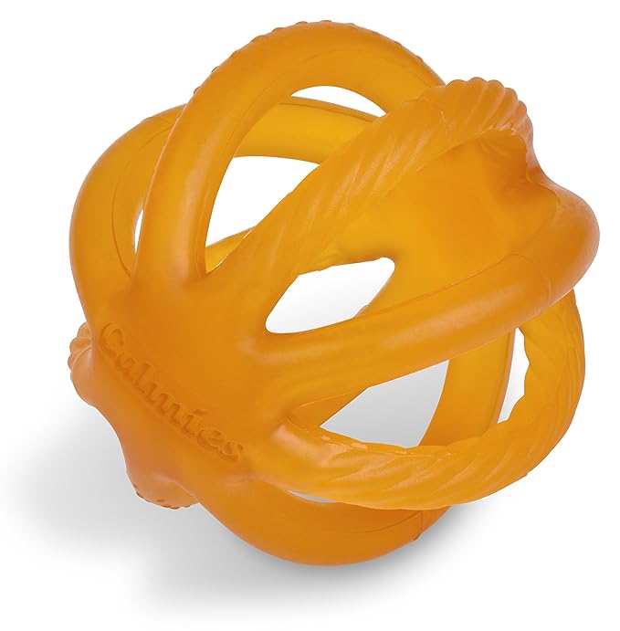 Teether for Babies Without BPA, 100 Percent Natural Rubber Toy for Infants by Calmies
