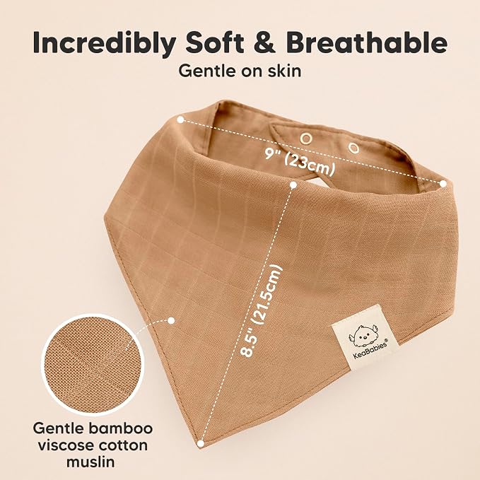 8-Pack Muslin Baby Bibs for Boys, Girls - Image 3
