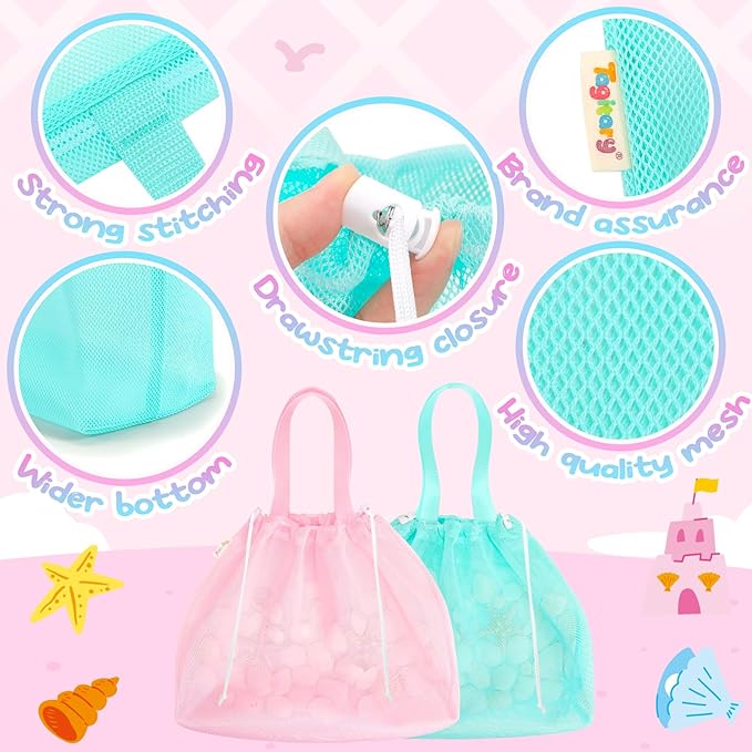 Tagitary Beach Toys Kids Beach Bag Tote - Image 3