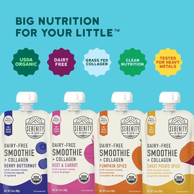 Serenity Kids 6+ Months Dairy-Free Smoothie Baby Food Pouches - Image 3