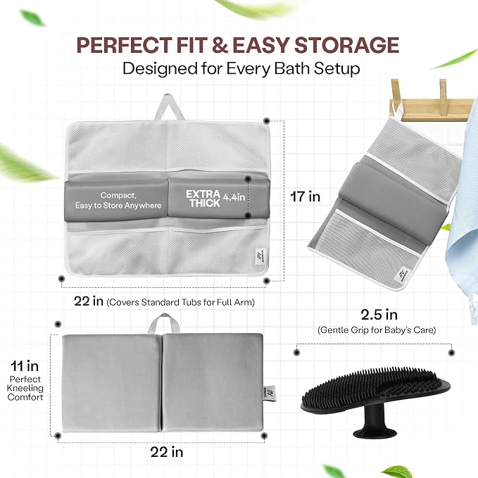 Baby Bath Kneeler & Elbow Rest Pad – Extra Thick Foam Pads - Image 4