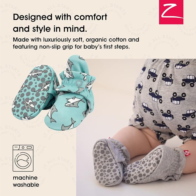 Zutano Organic Baby Booties Newborn Infant, Lost Baby Socks Solution, 18-24 - Image 2