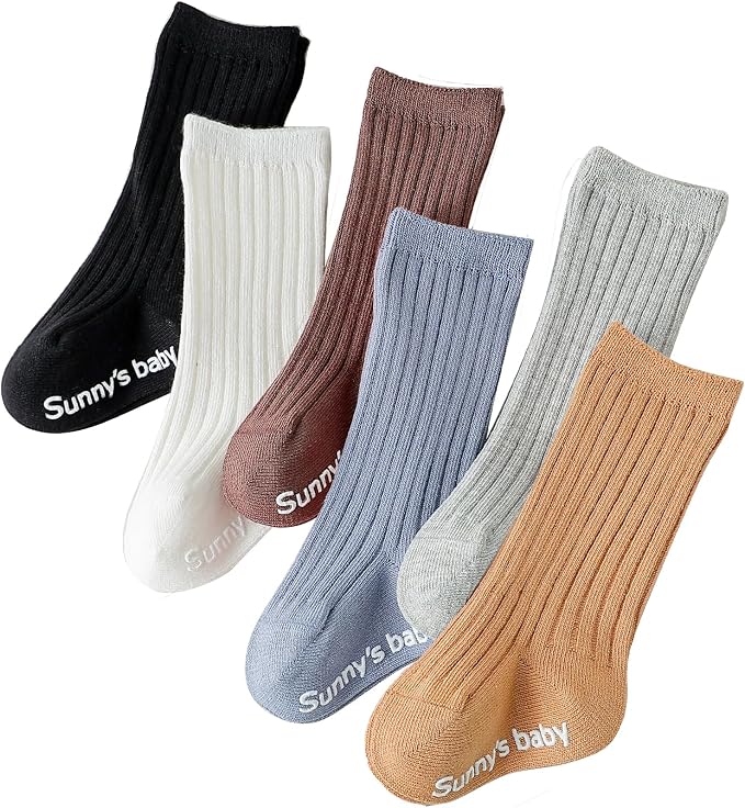 Zumou Toddler Knee High Socks Non Slip Anti Skid Baby Boy Girls Seamless Long - Image 2
