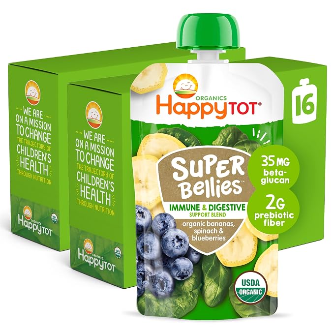 Happy Tot Organics Stage 4 Baby Food Pouches, Gluten Free, Vegan Snack by HappyTot