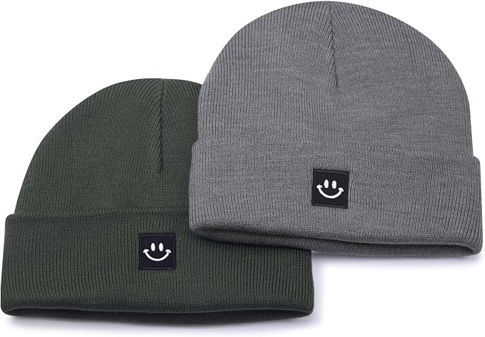MaxNova 2 Pack Baby Beanie Fleece Lined Knit Toddler Hat - Image 2