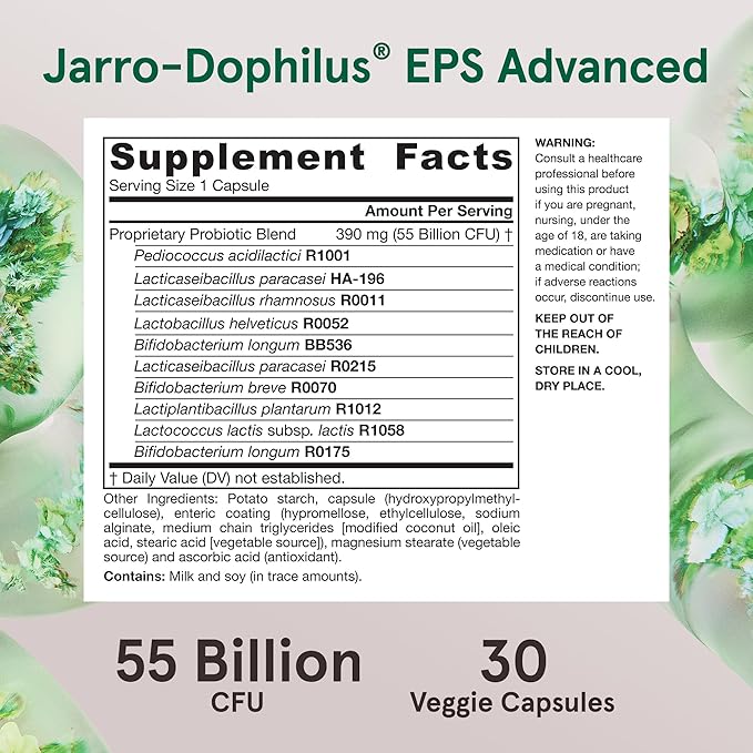 Jarrow Formulas Jarro-Dophilus EPS Advanced, 55 Billion CFU Probiotics - Image 4