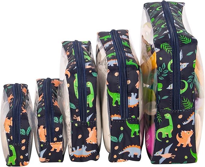 TSA Approved 5-Piece Diaper Bag Organizer Pouch Set Clear Waterproof TPU Kids - Image 5