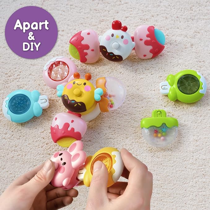 LiKee Strong Suction Cup Fidget Rotating Sensory Bath Toys - Image 3