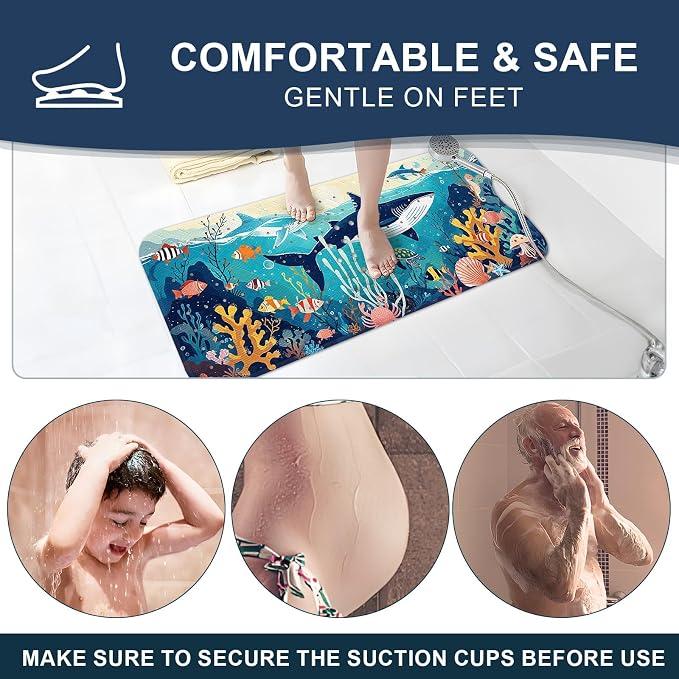 XIYUNTE Baby Bath Mat for Tub Non Slip Kids Bath Mat - Image 7