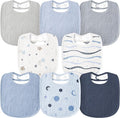 Susurration Muslin Baby Bibs 8 Pack Bandana Drool Bibs, Soft Square Adjustable by Susurration
