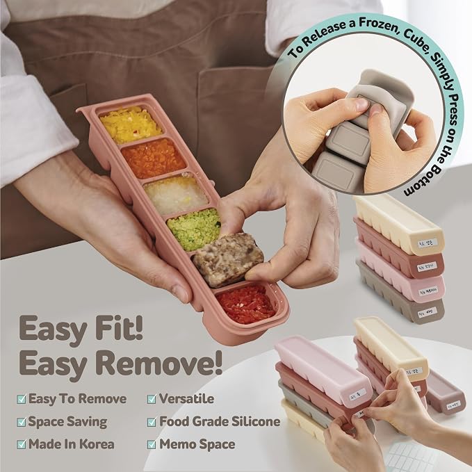 Silicone Freezer Trays with Lid, 2ea 1oz 6 Section-Leak Proof Silicone Freezer - Image 5
