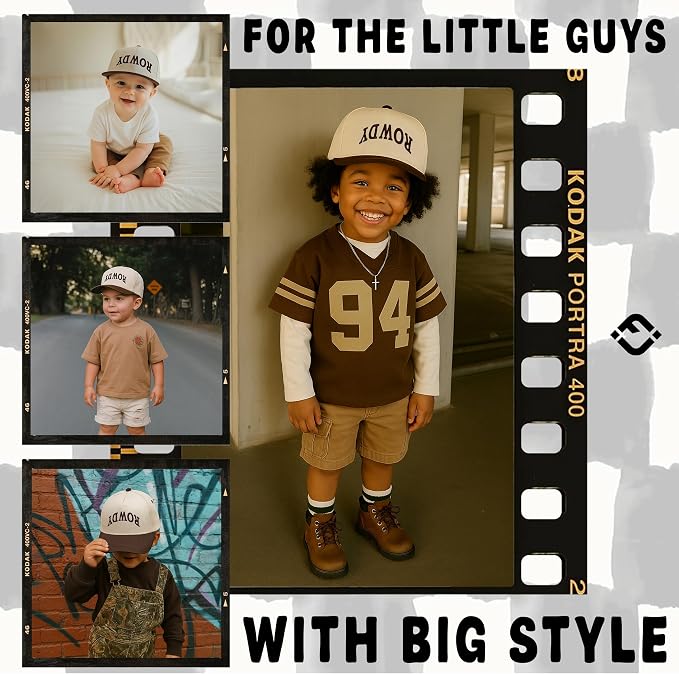 Funky Junque Premium Kids Trucker Hat Vintage Snapback Baseball Cap - Image 2