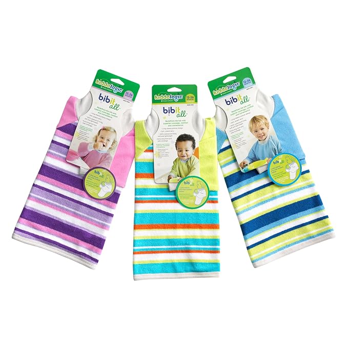 Kiddologic Bibit-all Baby Feeding Bib, Long Sleeves - Image 6