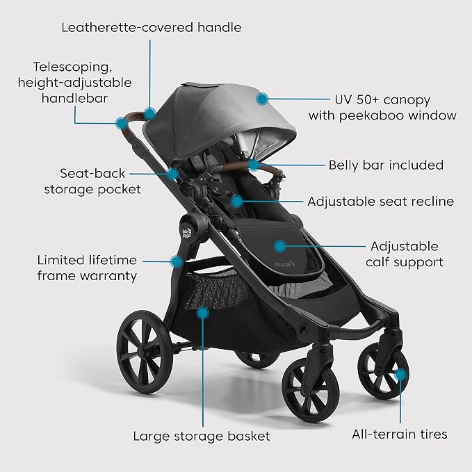 Baby Jogger City Select 2 Single-to-Double Modular Stroller Eco Collection - Image 6