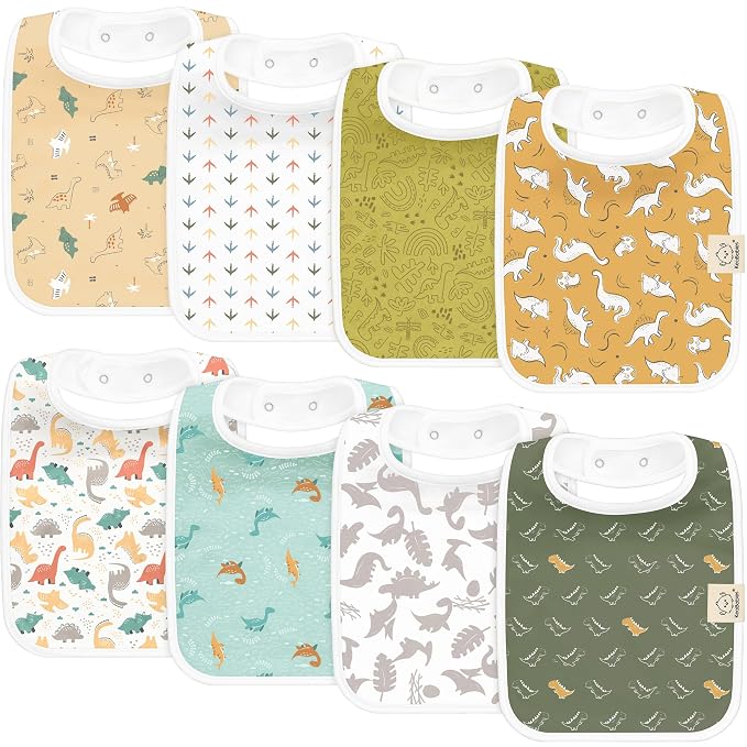 KeaBabies 8-Pack Organic Baby Bibs by KeaBabies