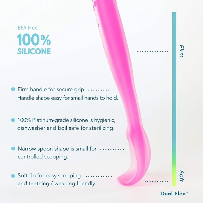ChooMee Silicone Baby Spoons | 4 Months +, First Stage Baby Led Weaning and - Image 5