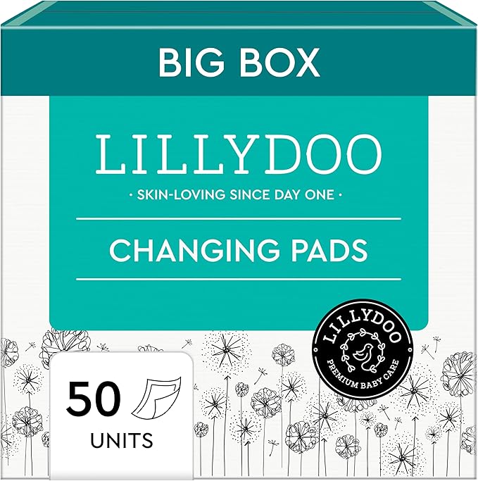 LILLYDOO Disposable Baby Changing Pads Liners 50 Count 23, Without Perfumes & by LILLYDOOInc