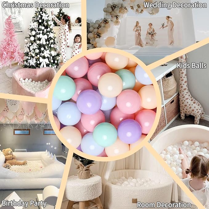 GOGOSO Ball Pits Balls for Toddlers Pack of 50 100 200 Plastics Shape Ball - Image 5