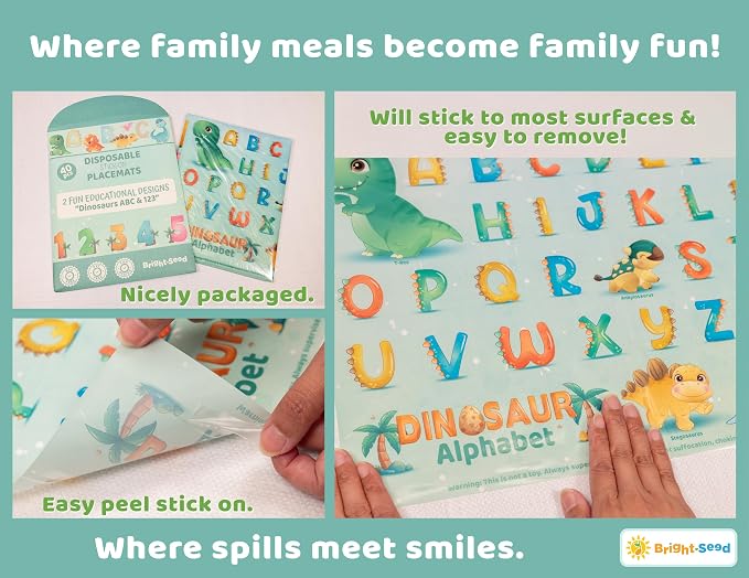 Disposable Placemats for Baby, Toddlers and Kids, 40 Disposable Baby Placemats - Image 5