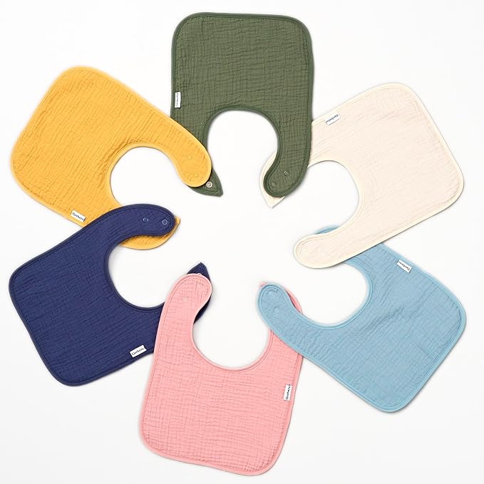 Gerber Unisex Baby Muslin 8 Pack Drooling Bibs - Image 6