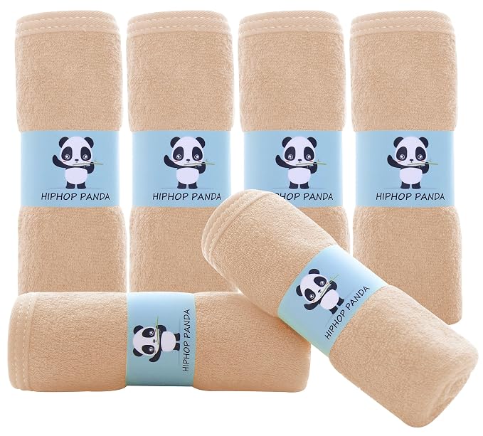 HIPHOP PANDA Baby Washcloths, Rayon Made from Bamboo by HIPHOPPANDA