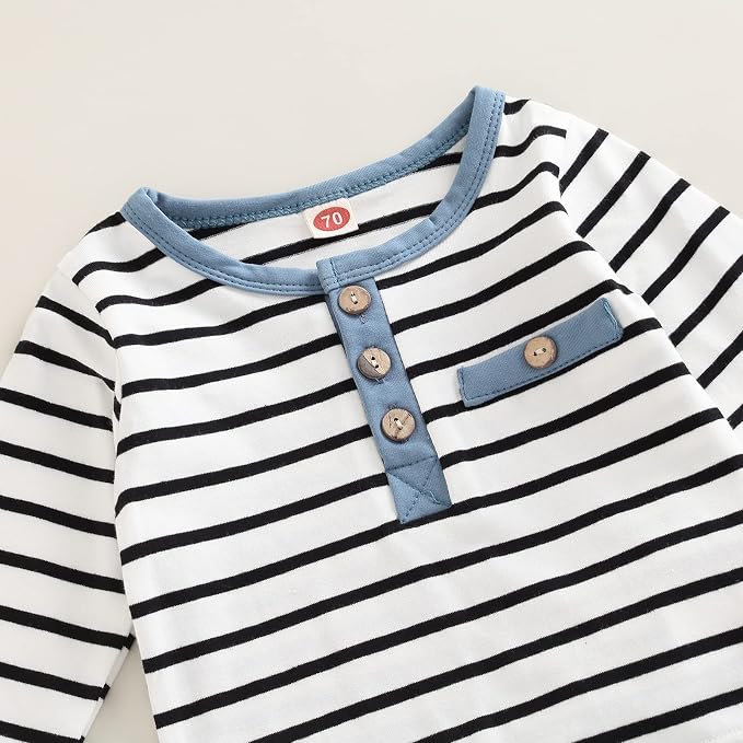 Toddler Baby Boy Clothes Solid Color Long Sleeve Crewneck Sweatshirt Top Casual - Image 3
