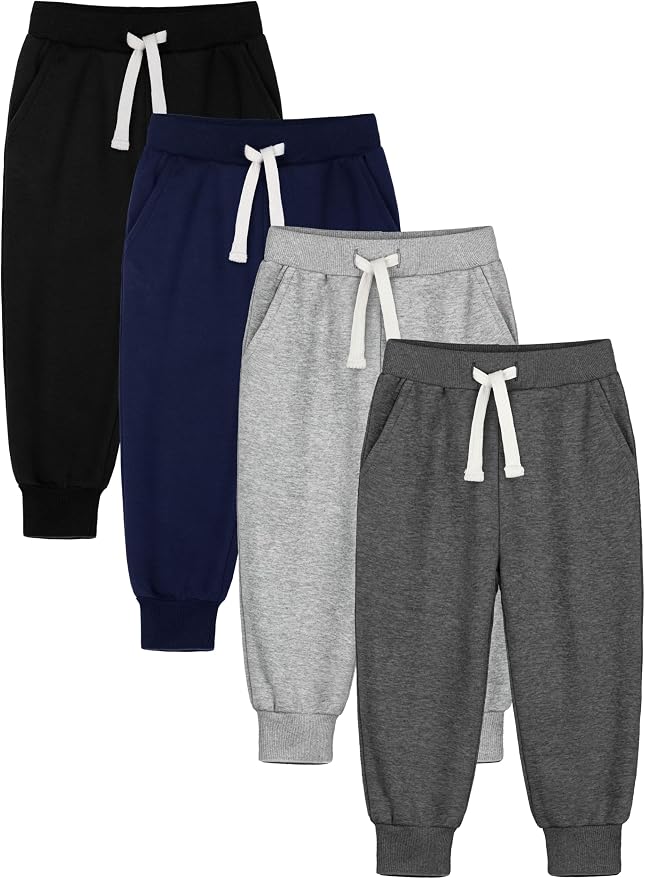 HXP 4 Pack Toddler Boys Sweatpants Pure Cotton Toddler Sweatpants Boys Kids by Unknown