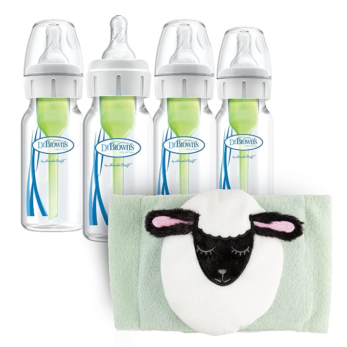 Dr. Brown’s Anti-Colic Options+ Narrow Baby Bottles, 4oz 4-Pack and Infant - Image 6