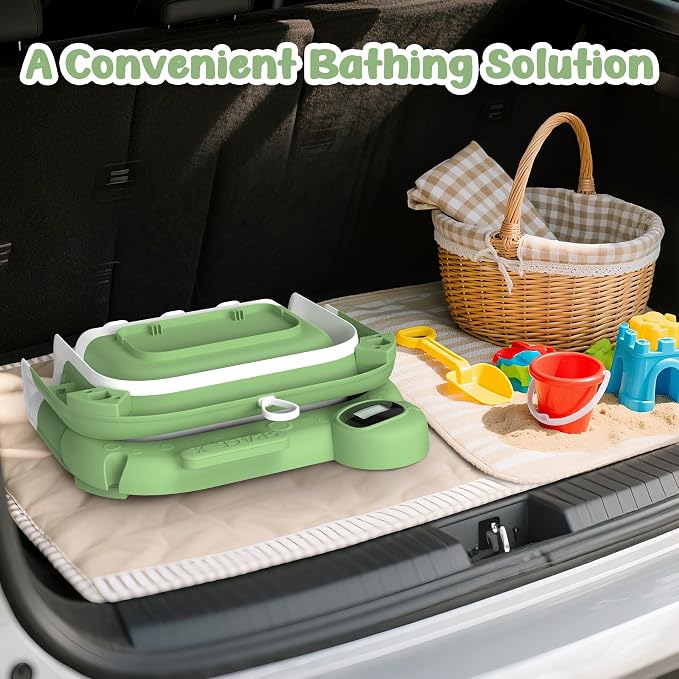 Collapsible Baby Bathtub for Newborn to Toddler, Portable Baby Bath Tub for - Image 7