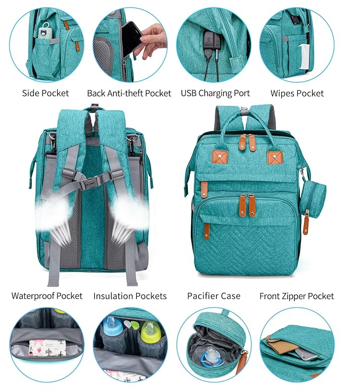 KABAQOO Diaper Bag Backpack - Image 3