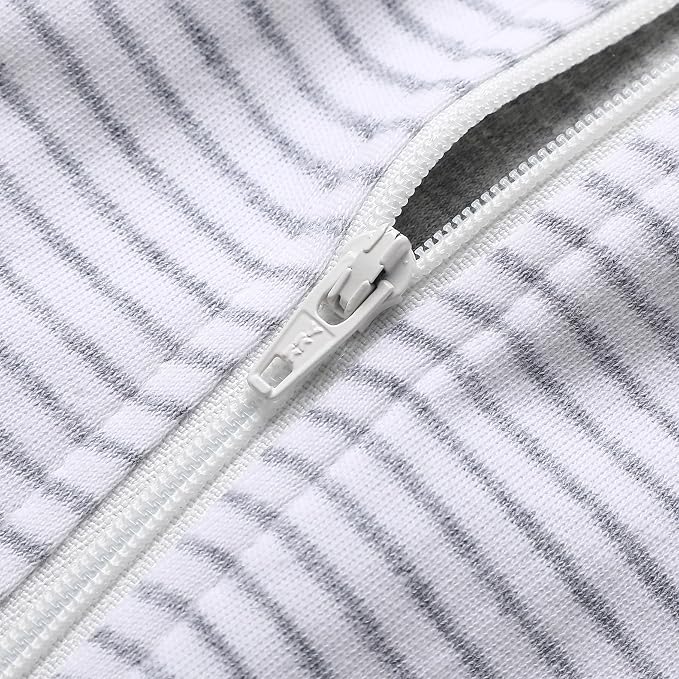 O2 BABY Baby Boys Girls Organic Cotton Zip-Front Sleeper Pajamas, Footed Sleep - Image 5