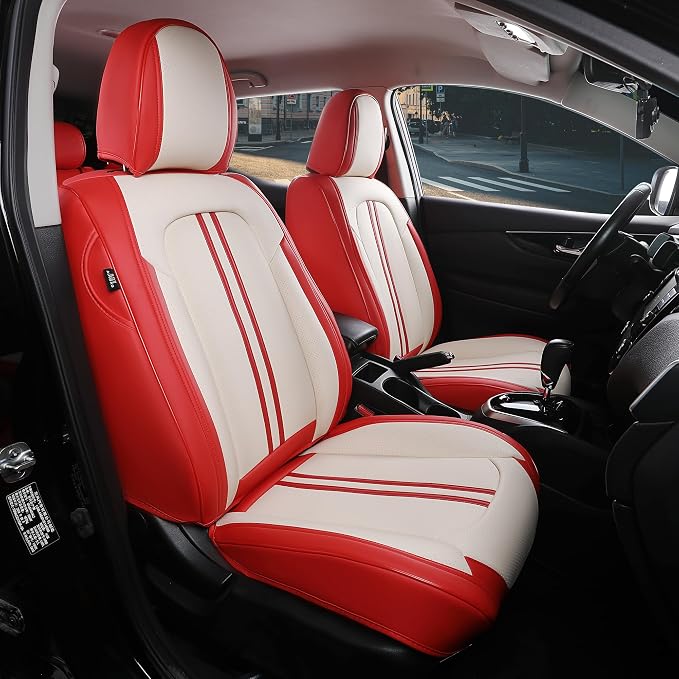 FREESOO Leather Car Seat Covers Full Set, Waterproof Car Seat Cover Back Seat by FREESOO