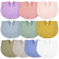 Seematn 10 Pcs Baby Muslin Bibs Drool Bibs Bandana Ruffle Soft Cotton by Seematn