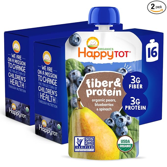 Happy Tot Organics Stage 4 Baby Food Pouches, Gluten Free, Vegan Snack by HappyTot