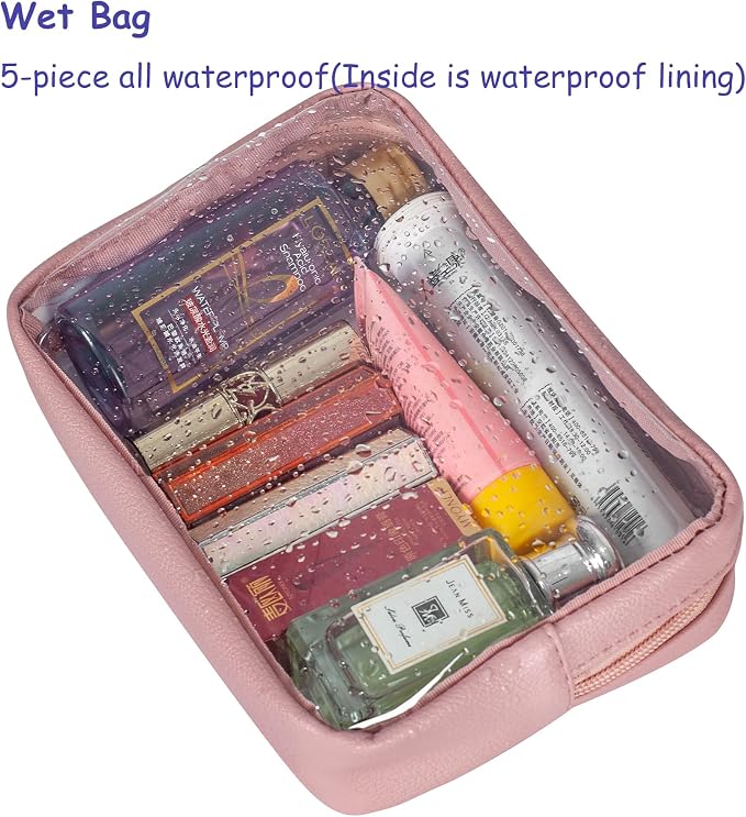 TSA Approved 5-Piece Diaper Bag Organizer Pouch Set Clear Waterproof TPU Kids - Image 3