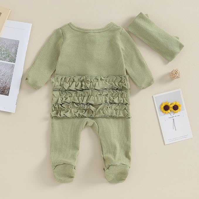 CIYCUIT Baby Girls Cactus Footies Newborn Zip Up Onesie Romper - Image 7