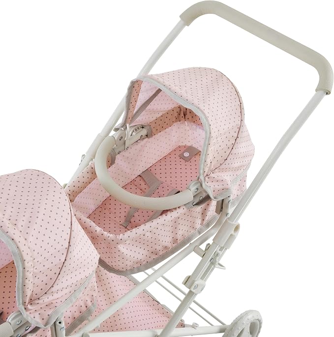 Olivia's Little World Twin Baby Doll Stroller, Double Bassinet Stroller Kids - Image 7