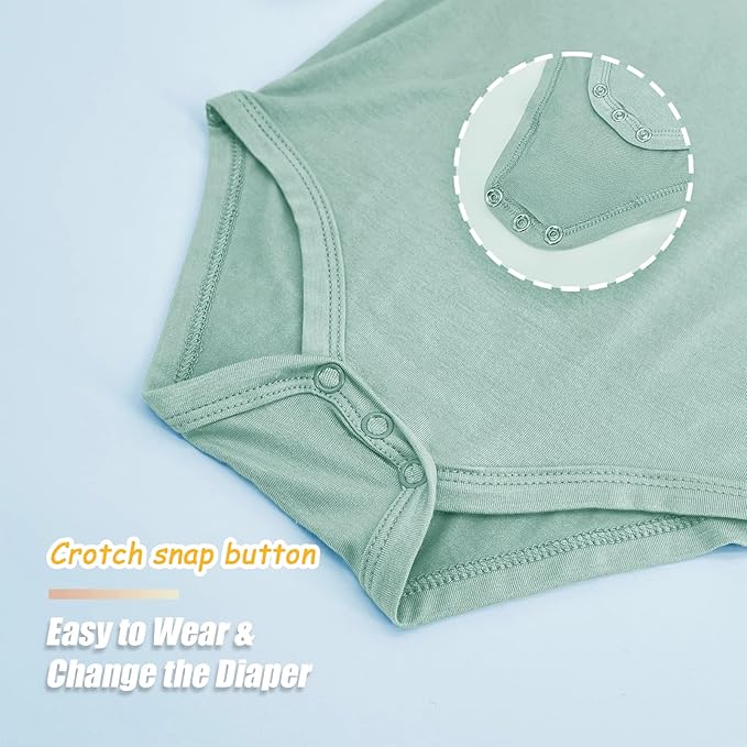 Jimonda Baby Bodysuits Rayon from Bamboo Short Sleeve Baby Boys Girls Rompers - Image 6