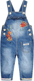 KIDSCOOL SPACE Baby Little Kids Cute Denim Embroidered Fashion Jean Overalls by KidscoolSpaceCallingOutAllTheChildrensDenimLovers