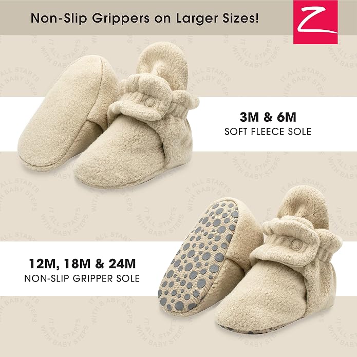 Zutano Unisex Fleece Baby Booties, Two Snap Closure, Newborn to 24 Months - Image 2