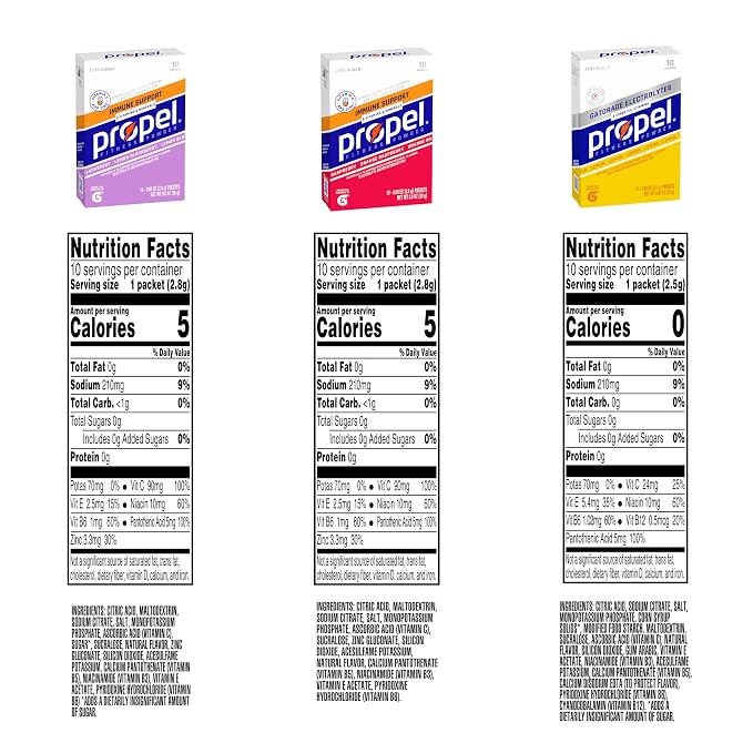 Propel Immune Support Electrolyte Enhanced Water Drink Mix Powder Packets - Image 7