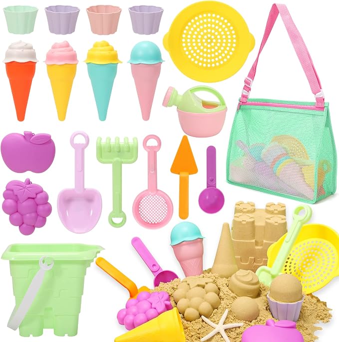 Tagitary Beach Sand Toys for Kids, Beach Toys 23PCS Set by Tagitary